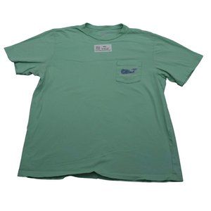 Vineyard Vines Shirt Mens M Green Short Sleeve Round Neck Print Logo Cotton Tee